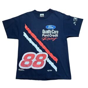 Vintage 90s Ford Racing Dale Jarrett NASCAR Graphic T-Shirt Large